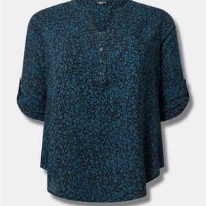 Harper Challis 3/4 Sleeve Top Star Pattern